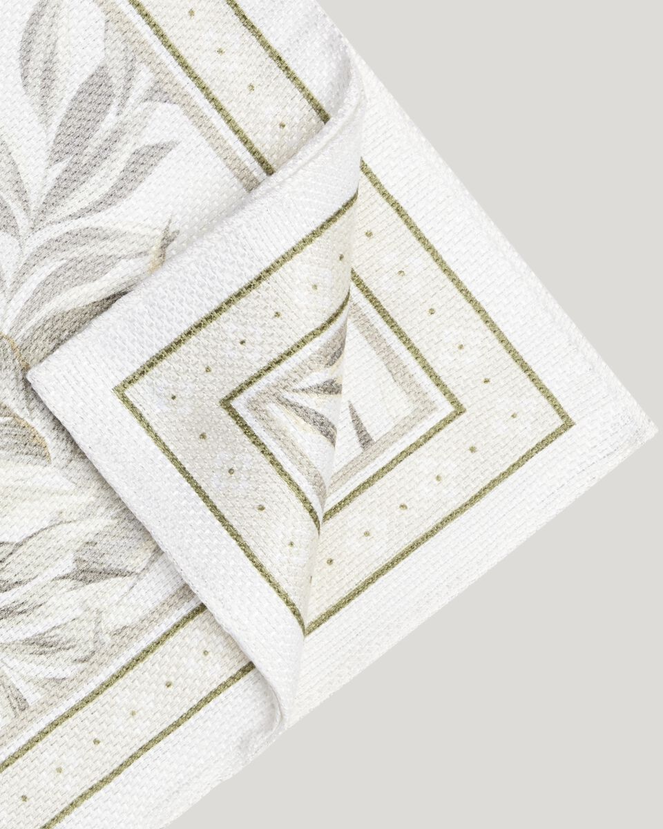 Linen Silk Blend Printed Print Pocket Square 